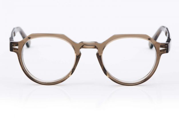 Ahlem – Kunststoffbrille aus hellem Acetat – Hergestellt in Frankreich – Runde Kronen Panto Form - KITSCHENBERG Brillen