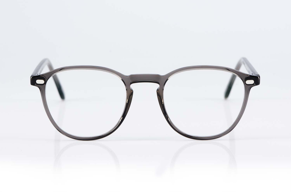 Lazare Studio – originale Retro Vintage Brille – grau transparente Acetat Brille Panto – KITSCHENBERG Brillen