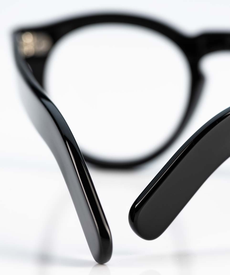 Cutler and Gross – 0739V3 – dicke schwarze Panto Fassung – genietet und handgefertigt – original Vintage – Retro - KITSCHENBERG Brillen
