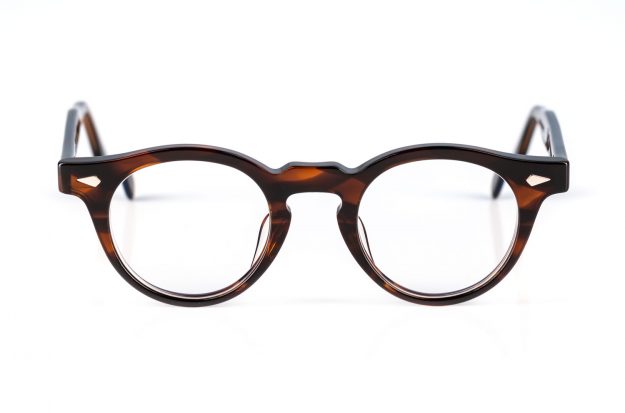 Julius Tart – Harold – Demi Amber – braun melierte vintage Pantobrille – handgenietete Gelenke – made in Japan – KITSCHENBERG Brillen