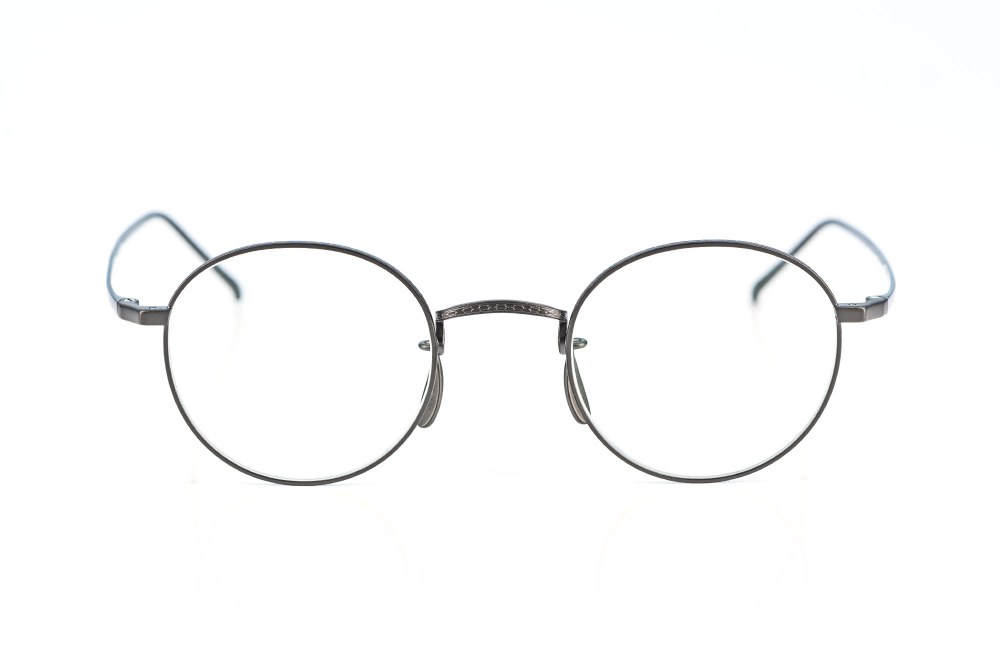 KameManNen – 109 – MBK – mattschwarz – Panto - Vintage – Retro – Titan - Made in Japan - KITSCHENBERG Brillen