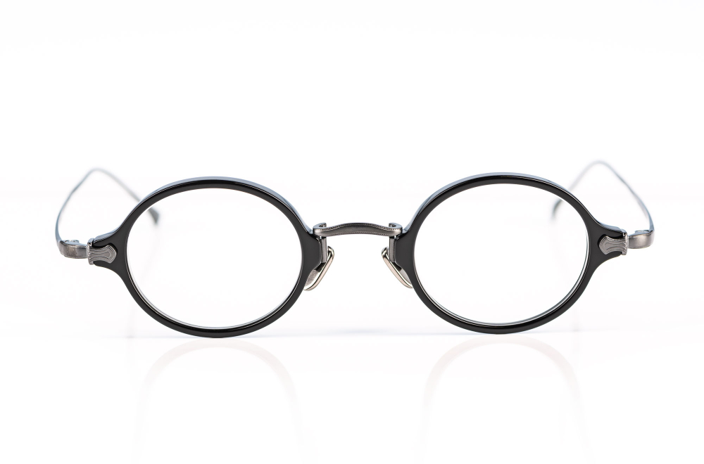 KameManNen – 181 – BK-MBK – Kombi Acetat - schwarz – oval - Vintage – Retro – Titan - Made in Japan - KITSCHENBERG Brillen
