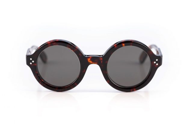 Lesca – Phil – runde havanna farbige Acetatbrille im original Vintage Stil – handgenietet – Retro Design - made in France - KITSCHENBERG Brillen