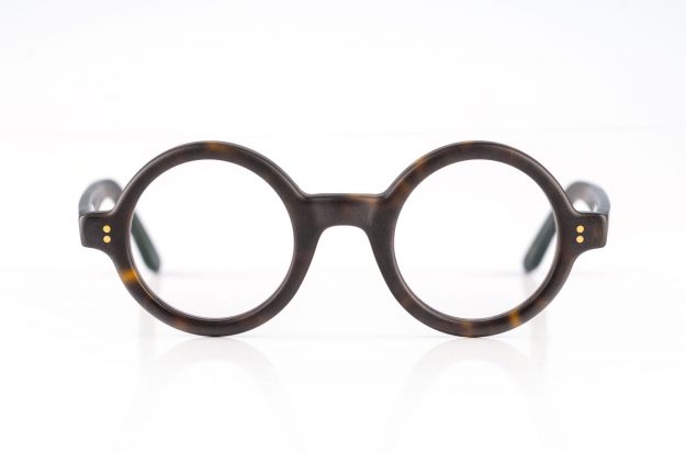 Mapleton – 1928 – C05 – runde Acetatbrille mattbraun gefleckt – handgenietet – made in Germany – KITSCHENBERG Brillen