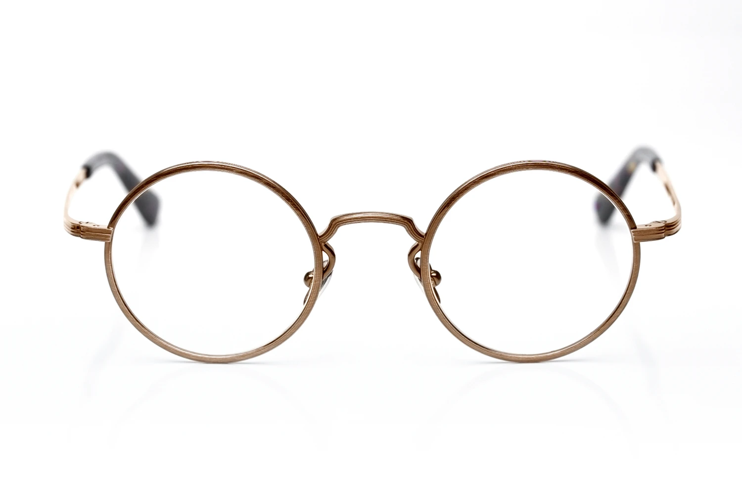 Alf – Model 24-25-105 – runde antikgoldene Titanbrille made in Japan – designed in Frankreich – Kitschenberg Brillen