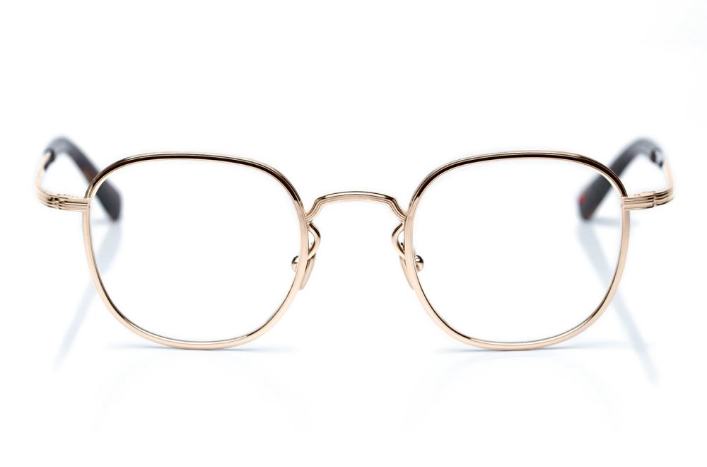 Alf Titanbrille Model 24-27-102 in gold – klassische unisex Form – produziert in Japan - Kitschenberg