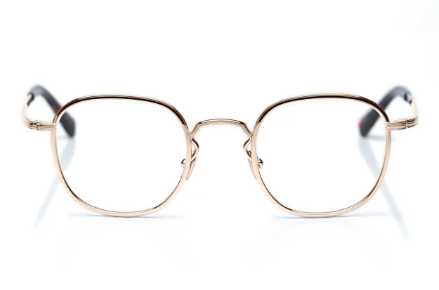 Alf Titanbrille Model 24-27-102 in gold – klassische unisex Form – produziert in Japan - Kitschenberg