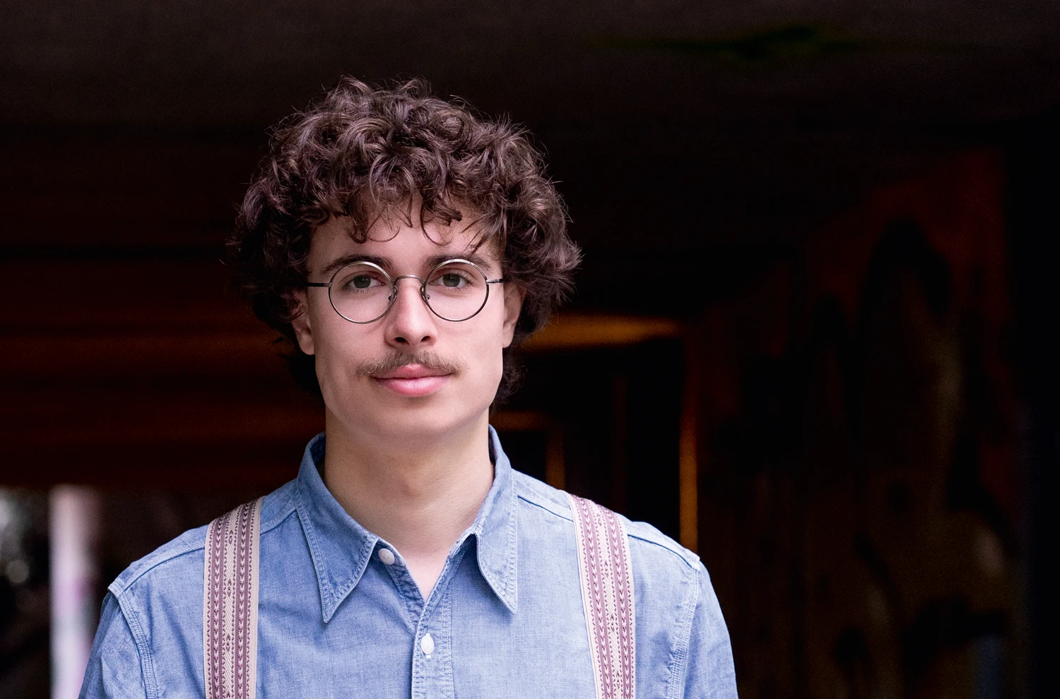 Alf Model 24-25-105 – antikgoldene runde Titanbrille aus Frankreich – produziert in Japan - Kitschenberg