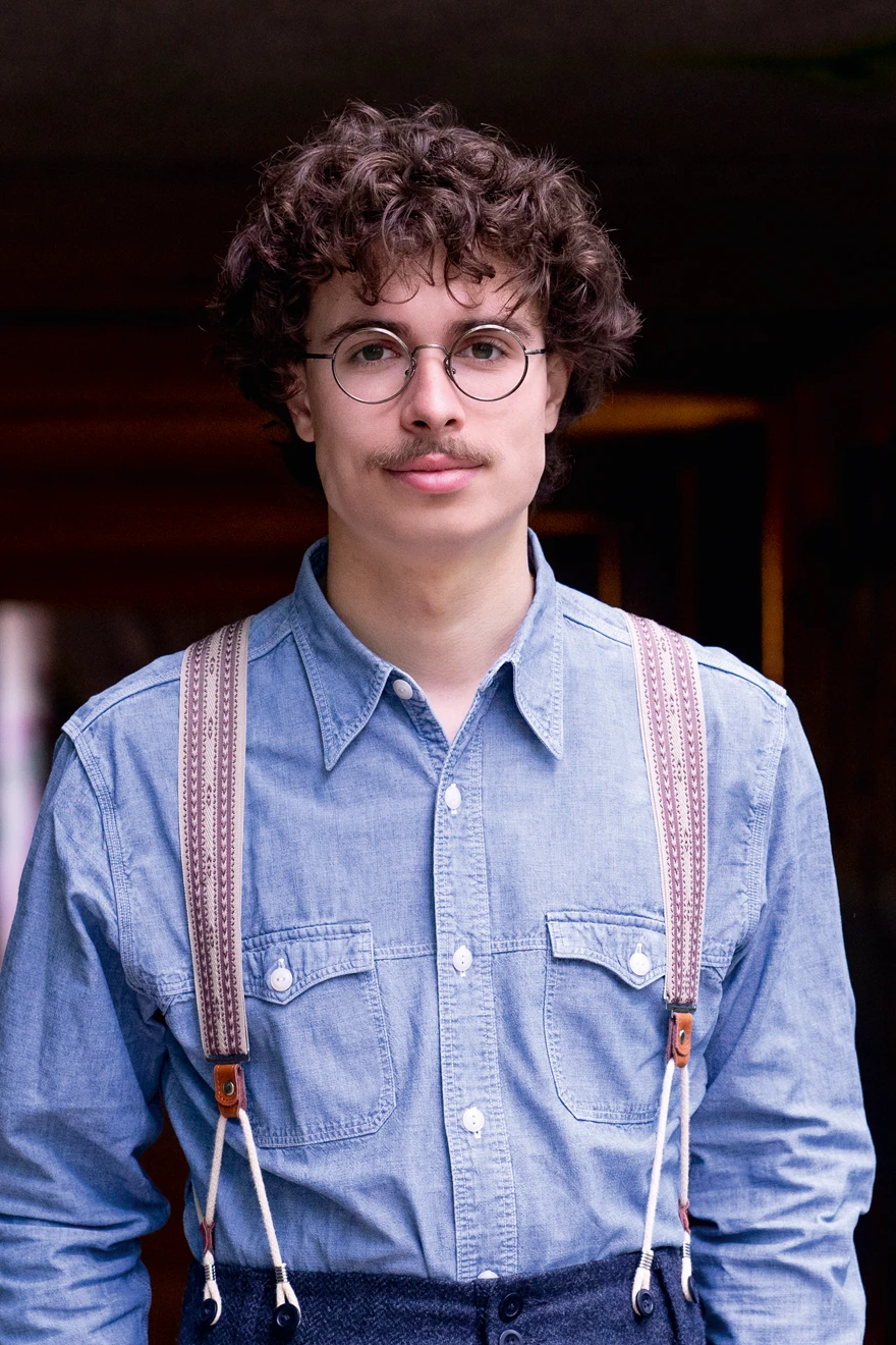 Antikgoldene runde Brille von Alf – Model 24-25-105 – aus Titan produziert in Japan – made in France - Kitschenberg