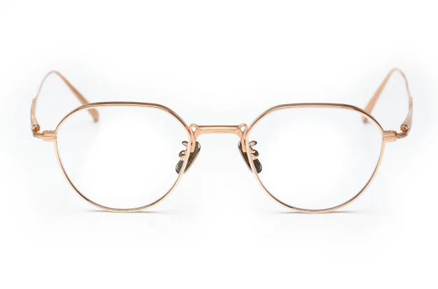 Bada Pantobrille aus rosegoldenem Titan – Made in Japan – Kitschenberg