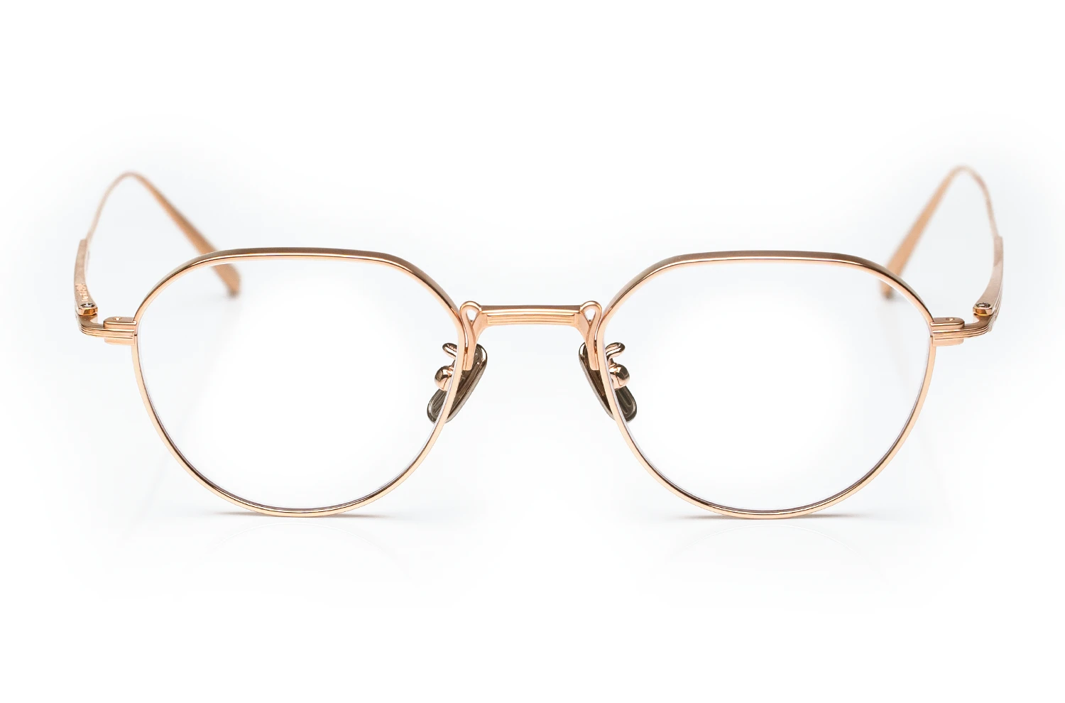 Bada Pantobrille aus rosegoldenem Titan – Made in Japan – Kitschenberg