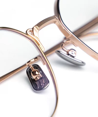 Rosegoldene Titanbrille von Bada – Model 7101 Farbe 1050 - Kitschenberg