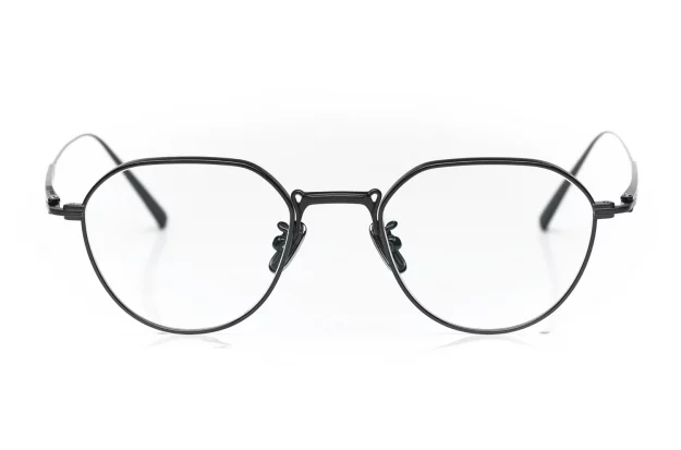 Schwarze Bada Titanbrille – Kronenpanto mit feiner Ziselierung 7101 in 1070 – japanischer Produzent - Kitschenberg