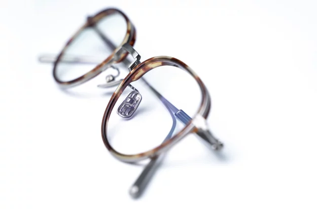 Bada Titan Panto Brille in matt silber mit havanna farbigem Acetat – Model 7302 in 1060 - Kitschenberg