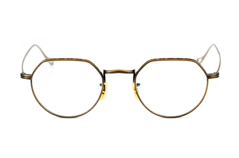 Bros Japan – Brille in klassischer Kronenpanto Form – braunes Titan – produziert in Japan - Kitschenberg