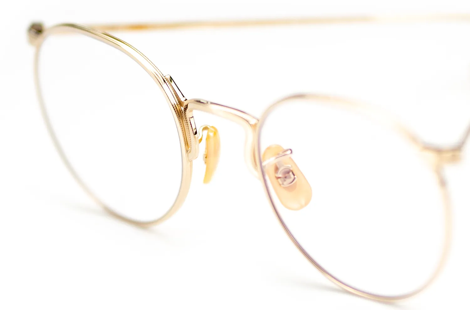 Goldene Brille von Bros Japan – model Sapson – Titan Pantobrille nach vintage design vorlagen - Kitschenberg