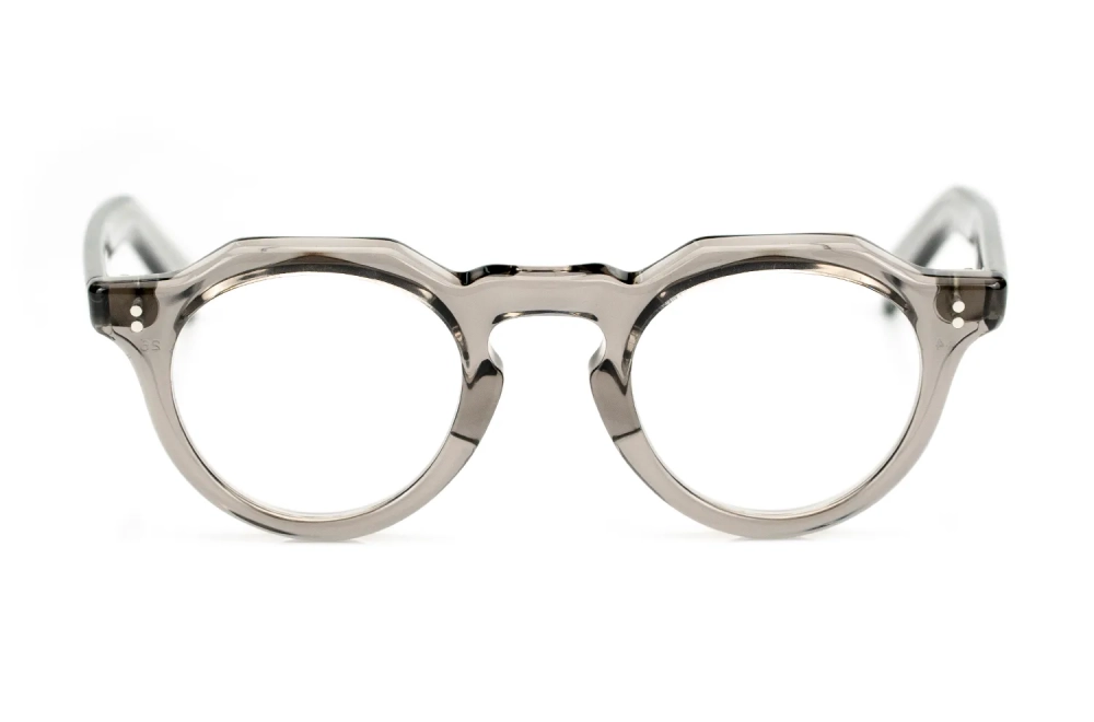 Brille von Corner Decadence – Acetat Panto hellgrau transparent – handgemacht in Japan – Vintage Retro – Stilecht - Kitschenberg