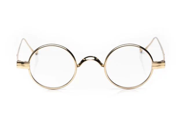 Ducloux – Numisma – runde goldene Brille aus Blocktitan – japanische Produktion - Kitschenberg