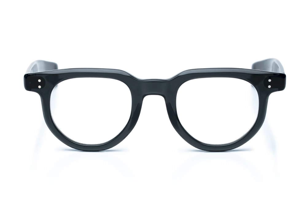 Brille von Eyevan 7285 Model 767e in Farbe 141 – aus Japan in dickem dunkelgrauem Acetat – Kitschenberg