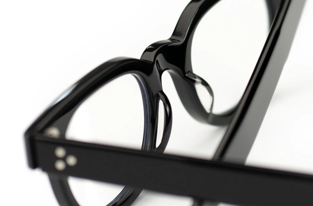 Brille von Julius Tart – Modell FDR – Dicke schwarze vintage Brille – handgefertigt in Japan - Kitschenberg