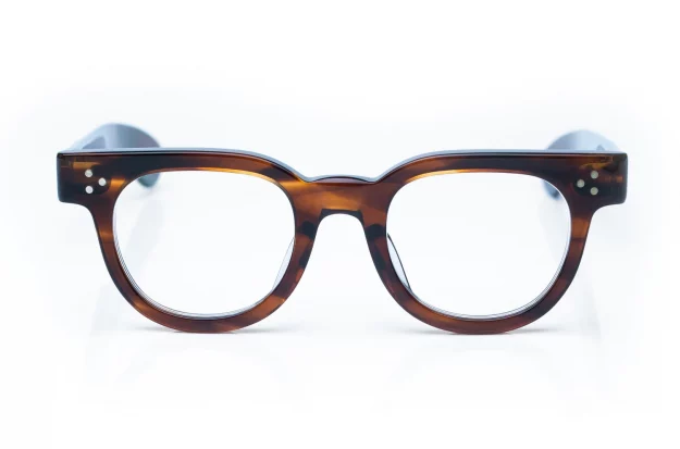 Julius Tart - FDR – klassische Brille aus den 30er Jahren in demiamber – japanisches Acetat mit Dreipunktniete - Kitschenberg