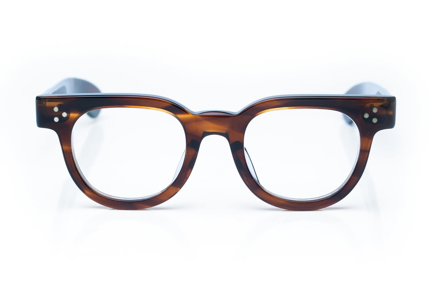 Julius Tart - FDR – klassische Brille aus den 30er Jahren in demiamber – japanisches Acetat mit Dreipunktniete - Kitschenberg