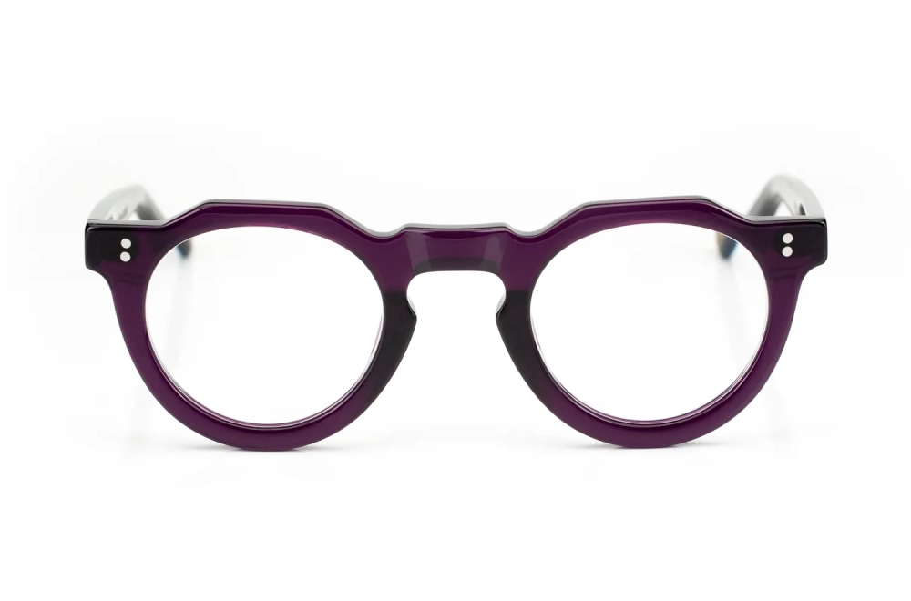 Panto Brille von Lesca – Modell Pica in Purple Lila Acetat – vintage zeitlos und handgefertigt – Kitschenberg