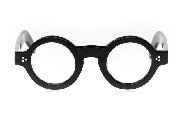 Lesca Model Tabu – dicke runde schwarze Acetatbrille aus Frankreich - Kitschenberg