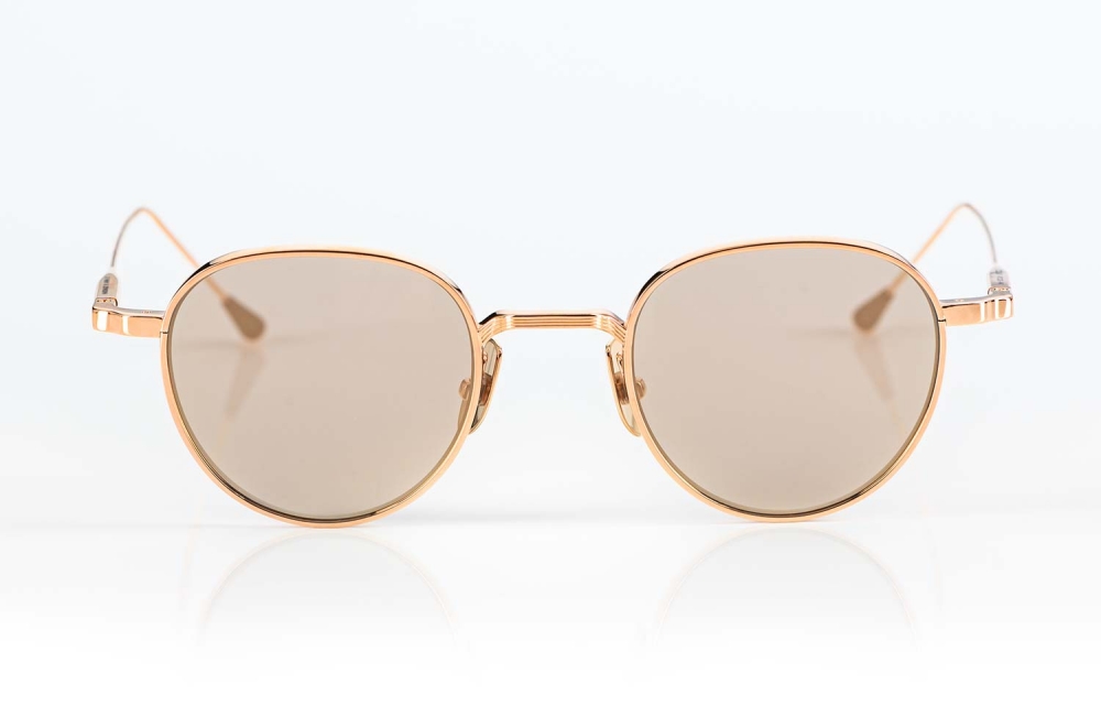 Lunetterie Générale – goldene Sonnenbrille aus Metall mit gold verspiegelten Gläsern von einem exklusiven kanadischen Label - KITSCHENBERG Brillen