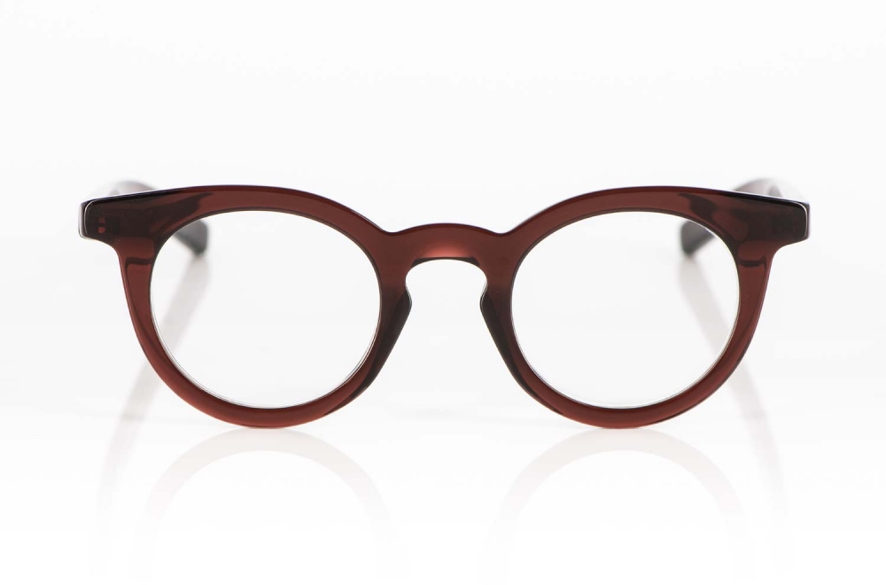 Oscar Magnuson – massive rotbraune Acetat Brille mit Schlüssellochsteg - KITSCHENBERG Brillen