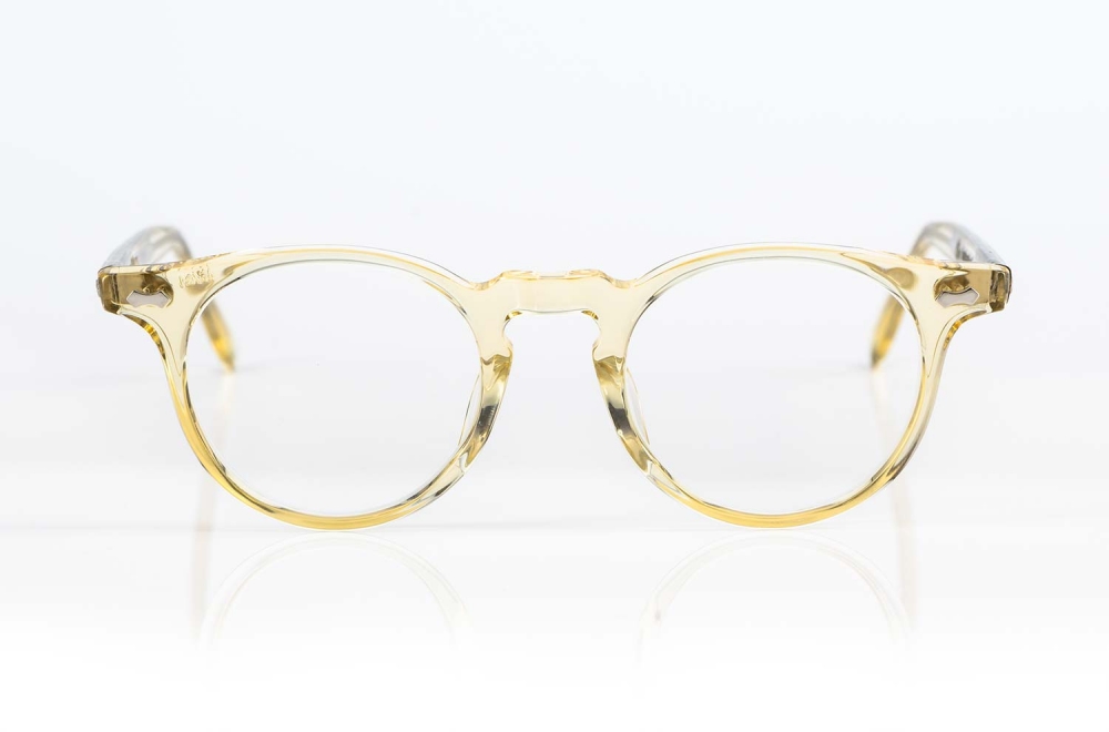 TVR – True Vintage Revival – in Japan handgefertigte Vintage Brille in champagnerfarbigem Acetat - KITSCHENBERG Brillen
