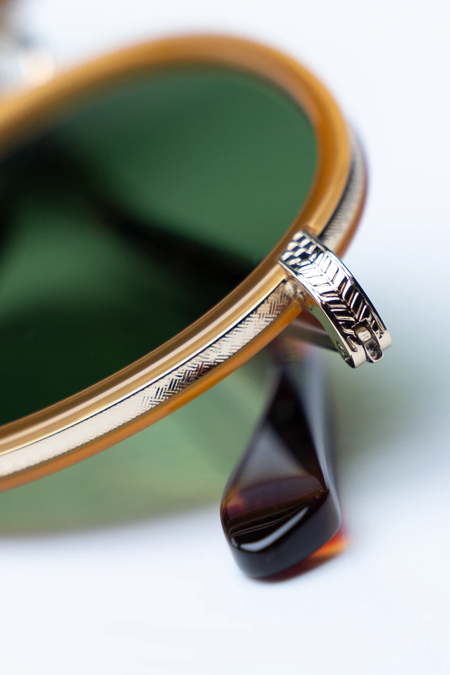 Detailaufnahme Garrett Leight Sonnenbrille Wilson X – SUS-G – Pantobrille - Kitschenberg